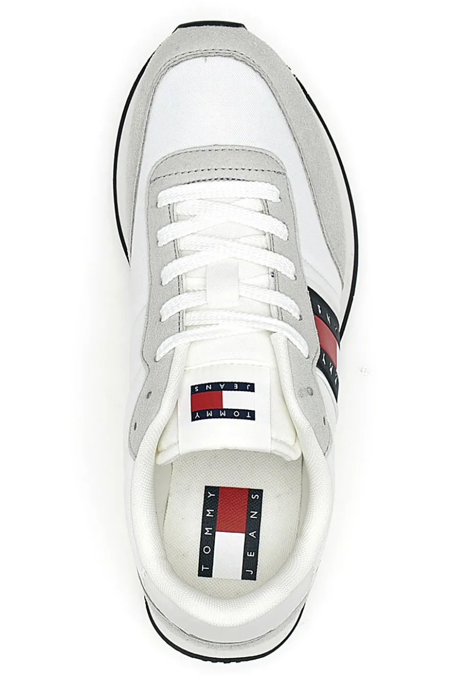 Sneakers bianche e grigie stile running con soletta estraibile Tommy jeans Tjm Class Runner
