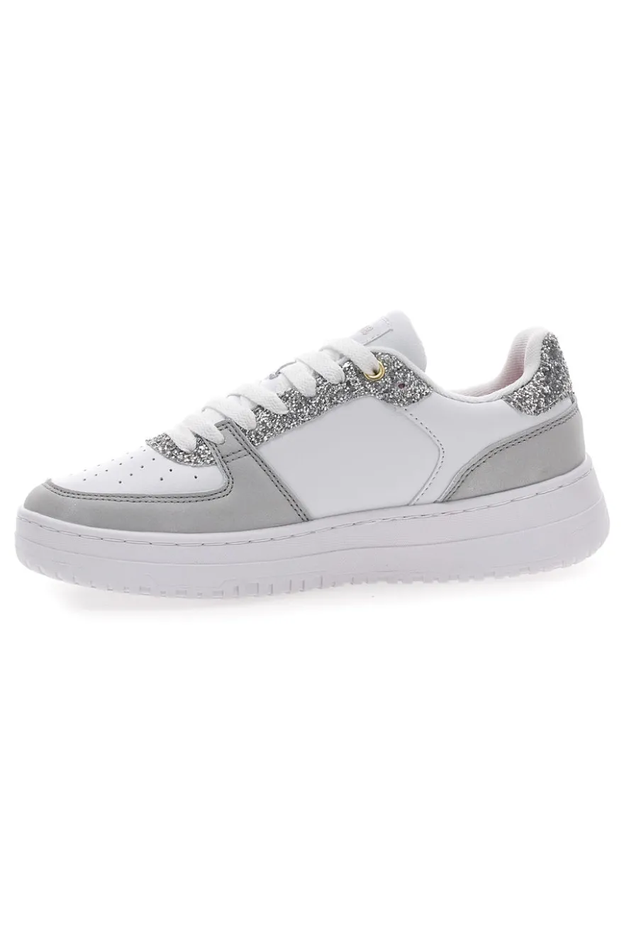 Sneakers Bianche e Grigie con Glitter e Tomaia Traforata JOMA C.CAVA LADY 2523