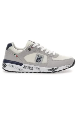 Sneakers Bianche e Grigie Con Memory Soft Marina Militare MM2281