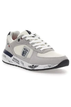 Sneakers Bianche e Grigie Con Memory Soft Marina Militare MM2281