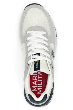 Sneakers Bianche e Grigie Con Memory Soft Marina Militare MM2281