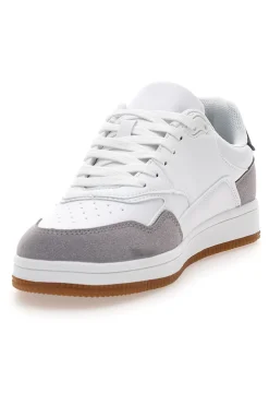 Sneakers bianche e grigie con dettagli blu Carrera CAM237041042