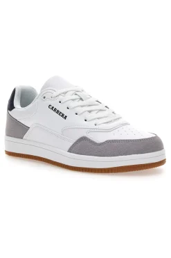 Sneakers bianche e grigie con dettagli blu Carrera CAM237041042