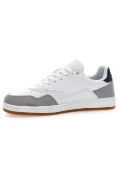 Sneakers bianche e grigie con dettagli blu Carrera CAM237041042
