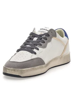 Sneakers bianche e grigie con dettagli used Gas GIOVI GS MIX