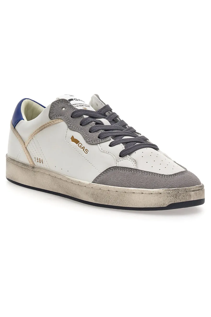 Sneakers bianche e grigie con dettagli used Gas GIOVI GS MIX