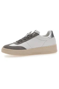 Sneakers bianche e grigie in pelle con dettagli argento Pittarello Capsule Grace Made in Italy