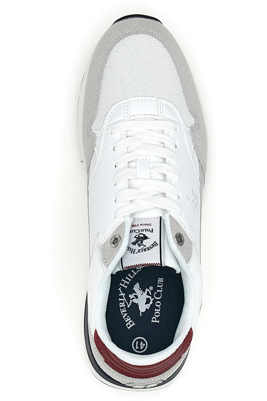 Sneakers bianche e grigie Beverly Hills Polo Club Team Mix