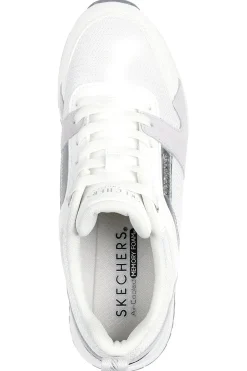 Sneakers bianche e grigie con Memory Foam Skechers Runway Posh Gal
