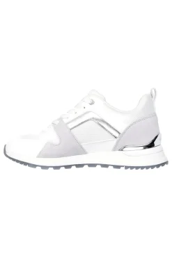 Sneakers bianche e grigie con Memory Foam Skechers Runway Posh Gal