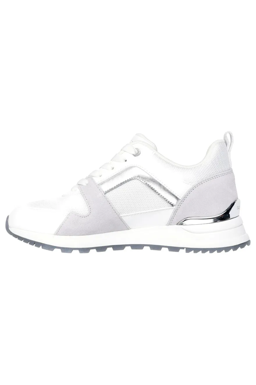 Sneakers bianche e grigie con Memory Foam Skechers Runway Posh Gal