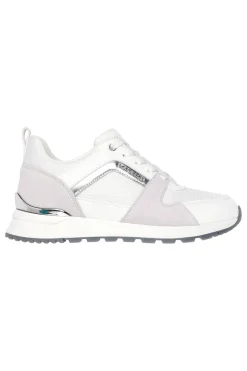 Sneakers bianche e grigie con Memory Foam Skechers Runway Posh Gal