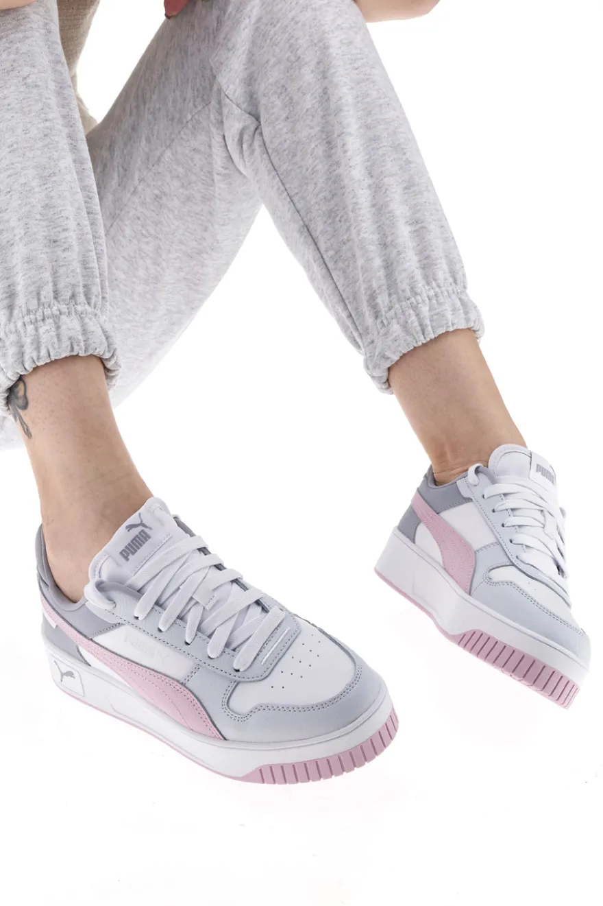 Sneakers Bianche e Grigie Puma Carina Street