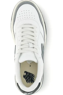 Sneakers bianche e grigie in pelle traforate in punta U.power U1400BC