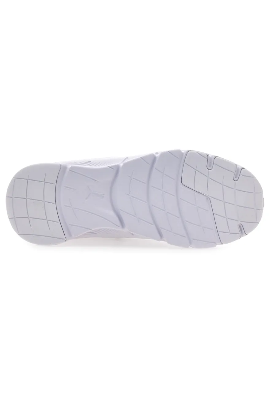 Sneakers bianche e grigio chiaro in mesh Puma FlexFocus Lite Modern Jr