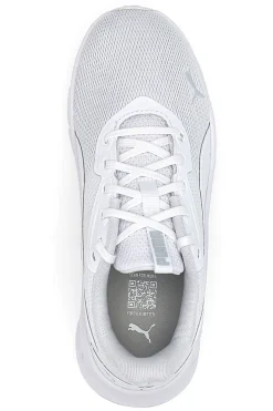 Sneakers bianche e grigio chiaro in mesh Puma FlexFocus Lite Modern Jr