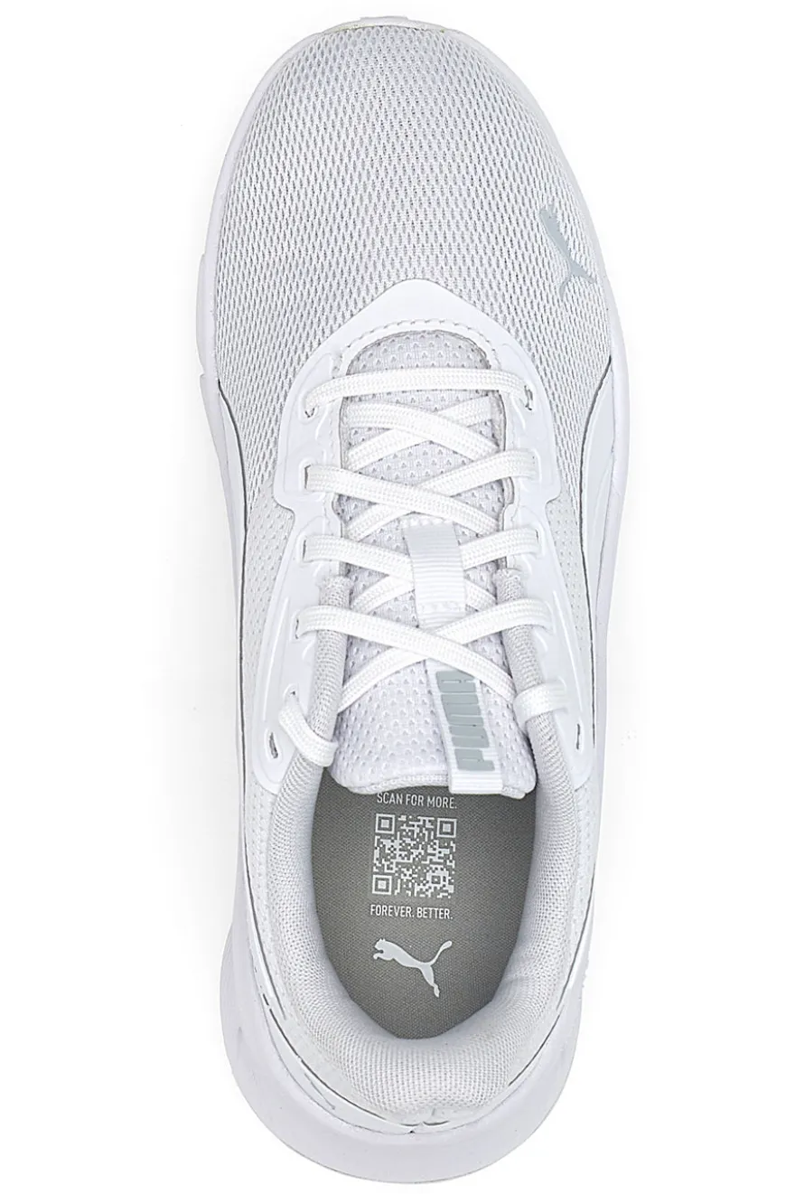 Sneakers bianche e grigio chiaro in mesh Puma FlexFocus Lite Modern Jr