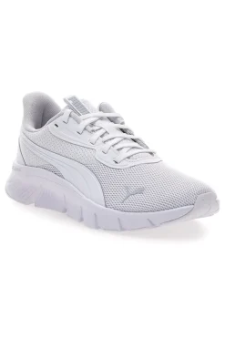 Sneakers bianche e grigio chiaro in mesh Puma FlexFocus Lite Modern Jr