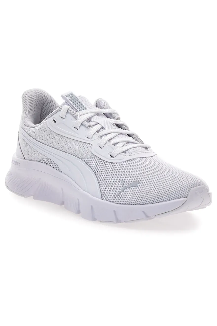 Sneakers bianche e grigio chiaro in mesh Puma FlexFocus Lite Modern Jr