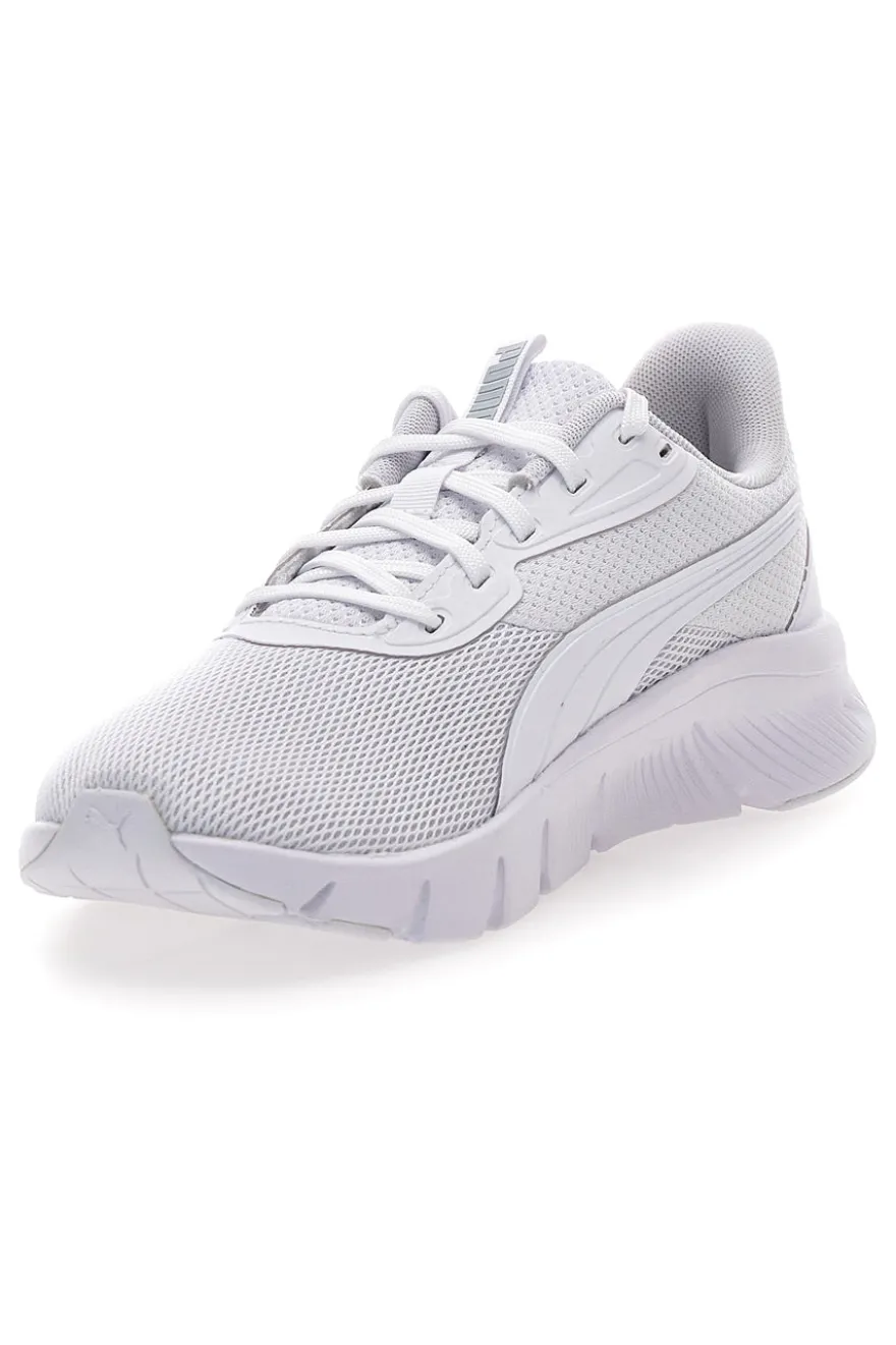 Sneakers bianche e grigio chiaro in mesh Puma FlexFocus Lite Modern Jr
