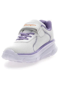 Sneakers bianche e lilla con strappo Champion HRO J GPS Low Cut