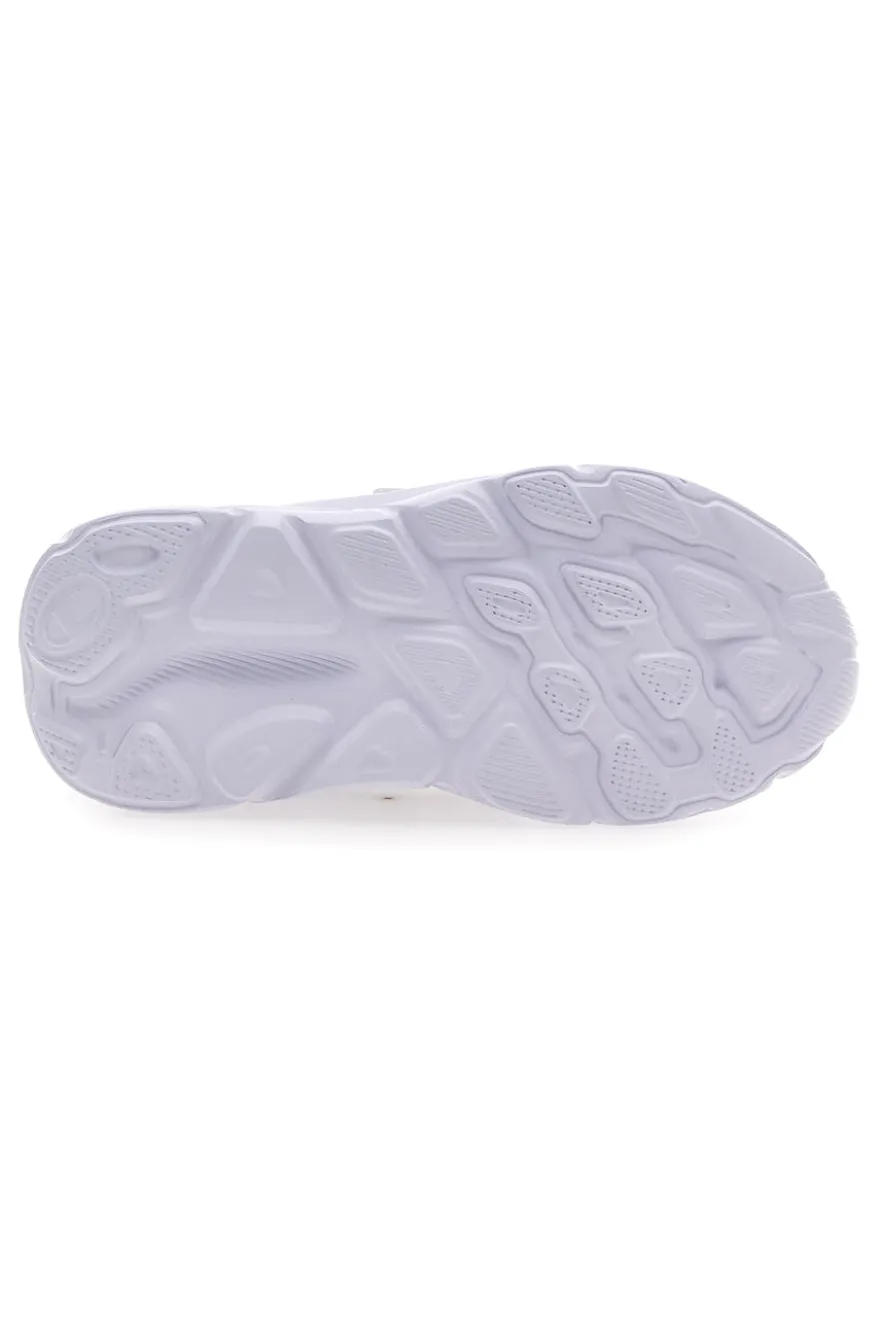 Sneakers bianche e lilla con strappo Champion HRO J GPS Low Cut