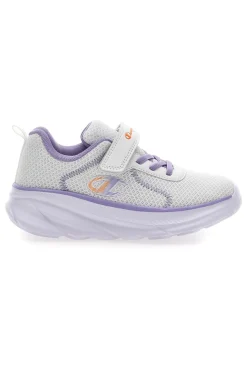 Sneakers bianche e lilla con strappo Champion HRO J GPS Low Cut