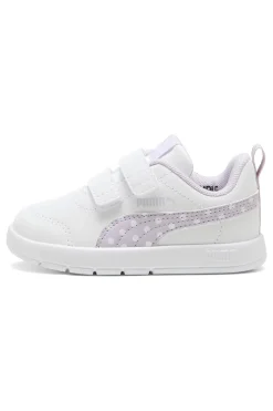 Sneakers Bianche e Lilla Puma Courtflex V3 Dotty V Inf