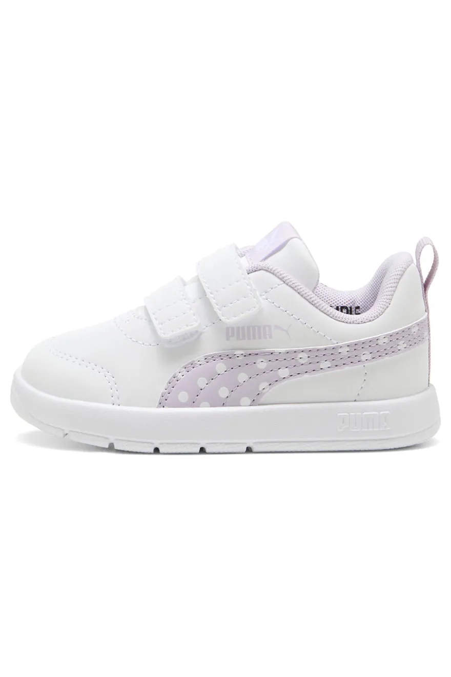 Sneakers Bianche e Lilla Puma Courtflex V3 Dotty V Inf