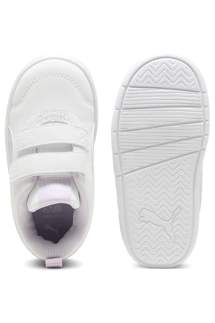 Sneakers Bianche e Lilla Puma Courtflex V3 Dotty V Inf