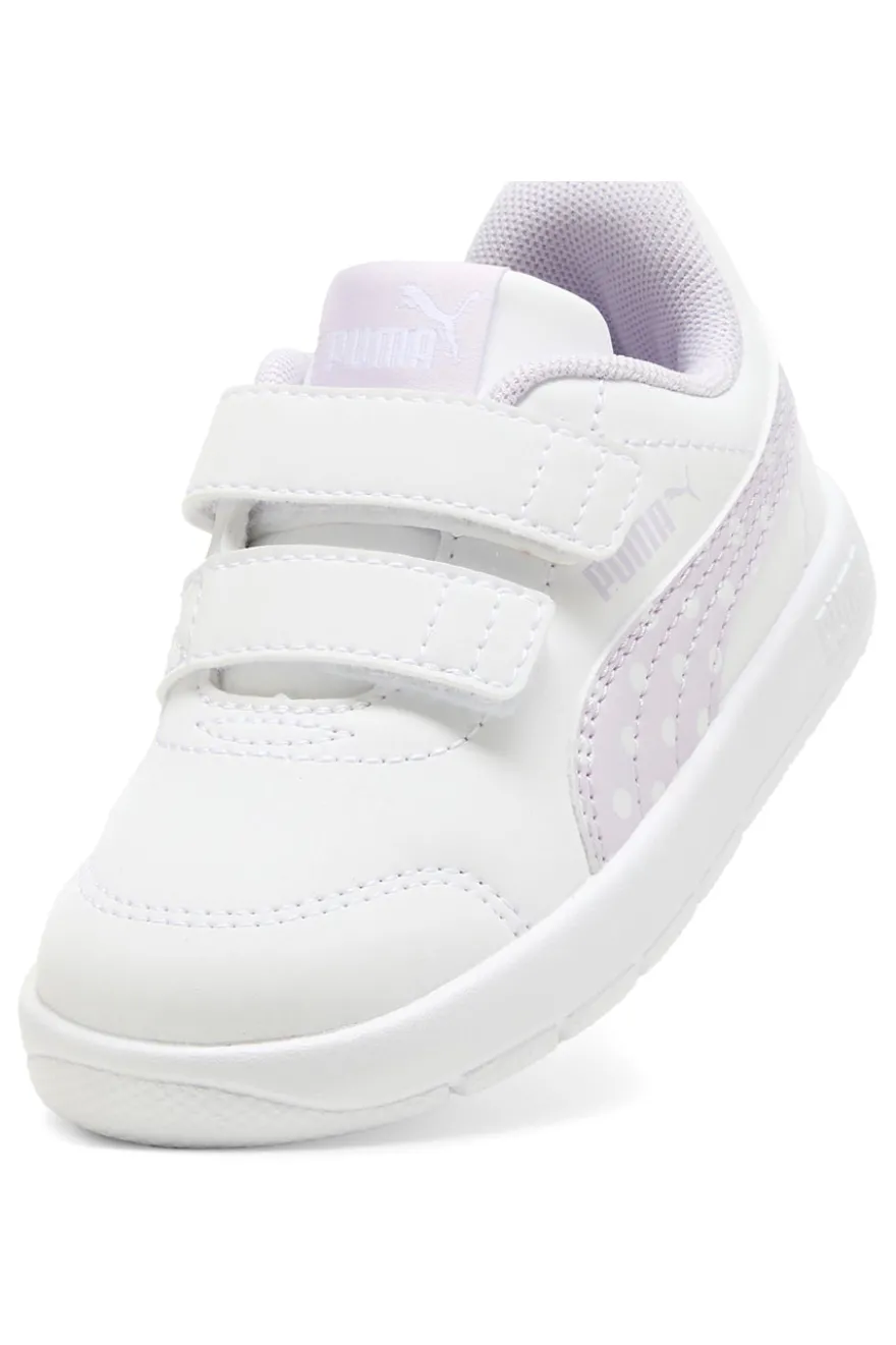 Sneakers Bianche e Lilla Puma Courtflex V3 Dotty V Inf