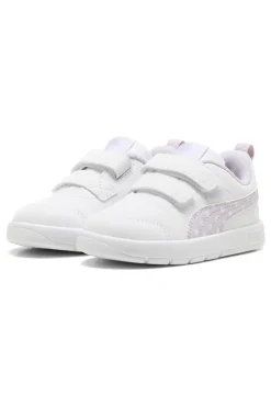 Sneakers Bianche e Lilla Puma Courtflex V3 Dotty V Inf