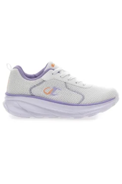 Sneakers bianche e lilla con suola sportiva Champion Hro J G Gs Low Cut