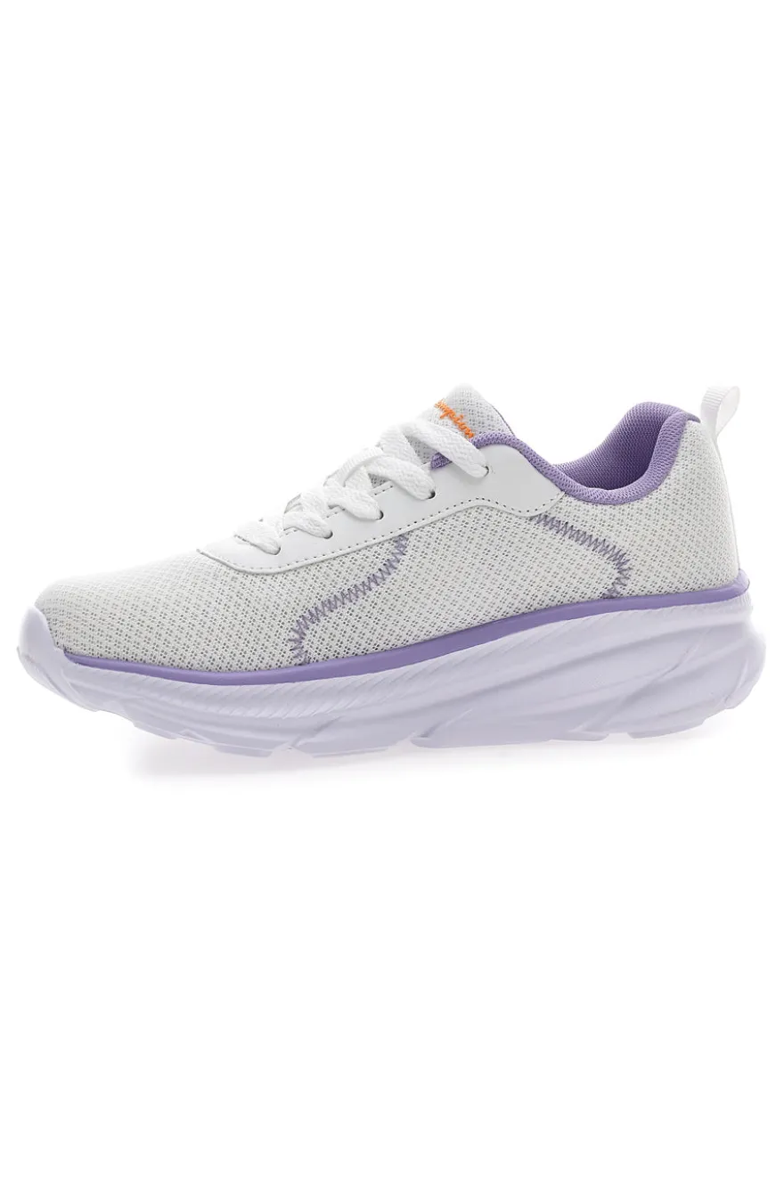 Sneakers bianche e lilla con suola sportiva Champion Hro J G Gs Low Cut