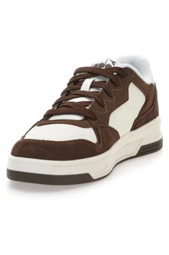 Sneakers bianche e marroni con inserti scamosciati Diadora Ginger S