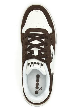 Sneakers bianche e marroni con inserti scamosciati Diadora Ginger S