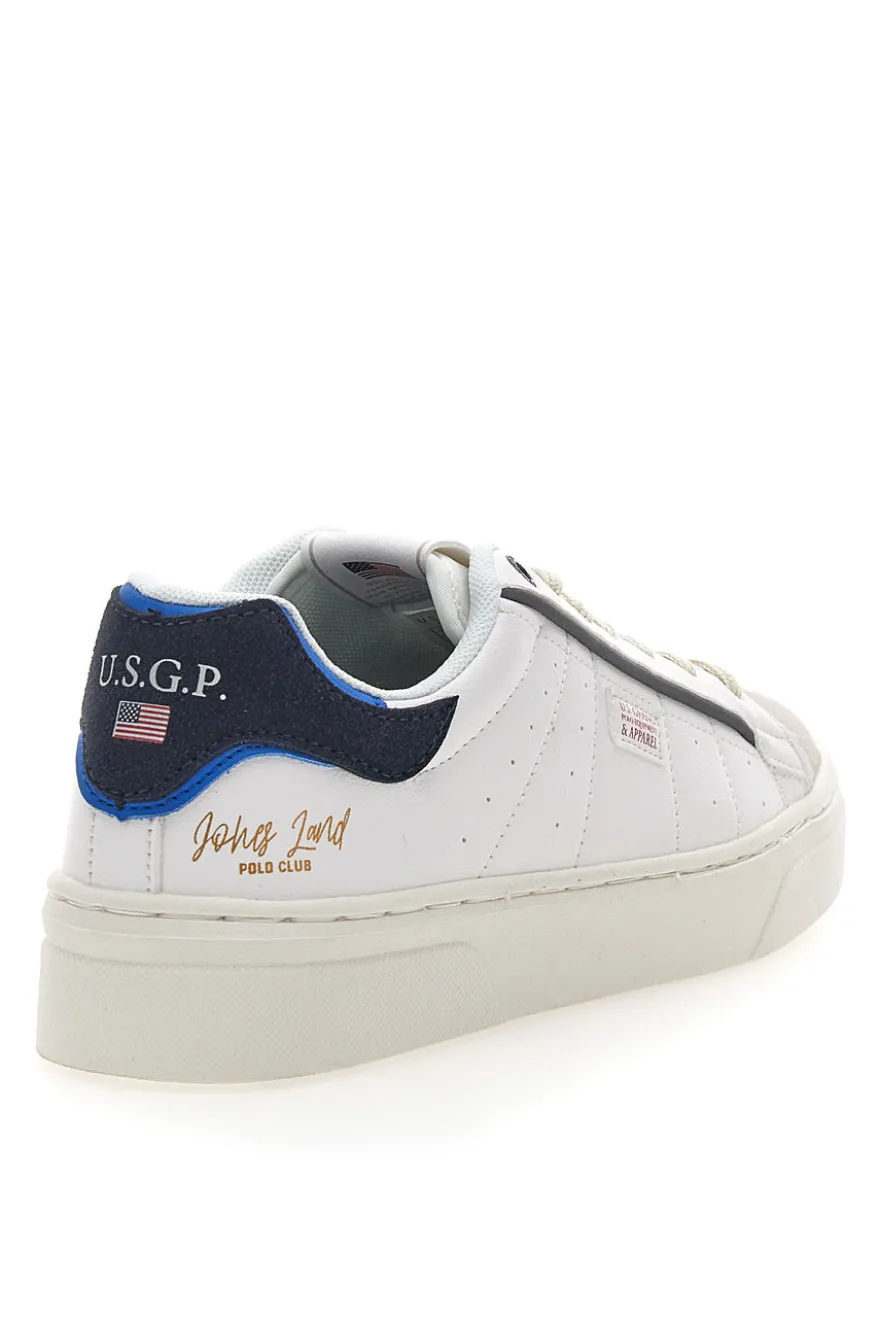Sneakers Bianche e Navy con Punta Beige U.S.G.POLO JOE LTX