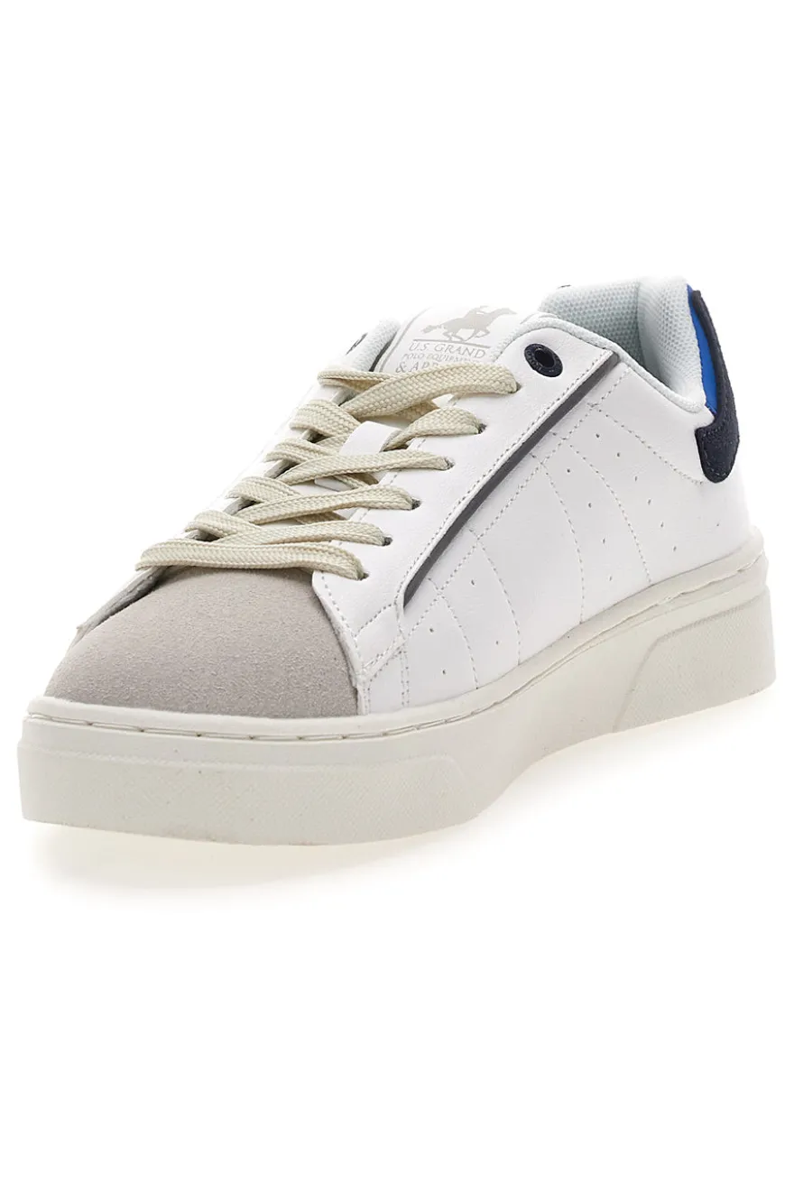 Sneakers Bianche e Navy con Punta Beige U.S.G.POLO JOE LTX