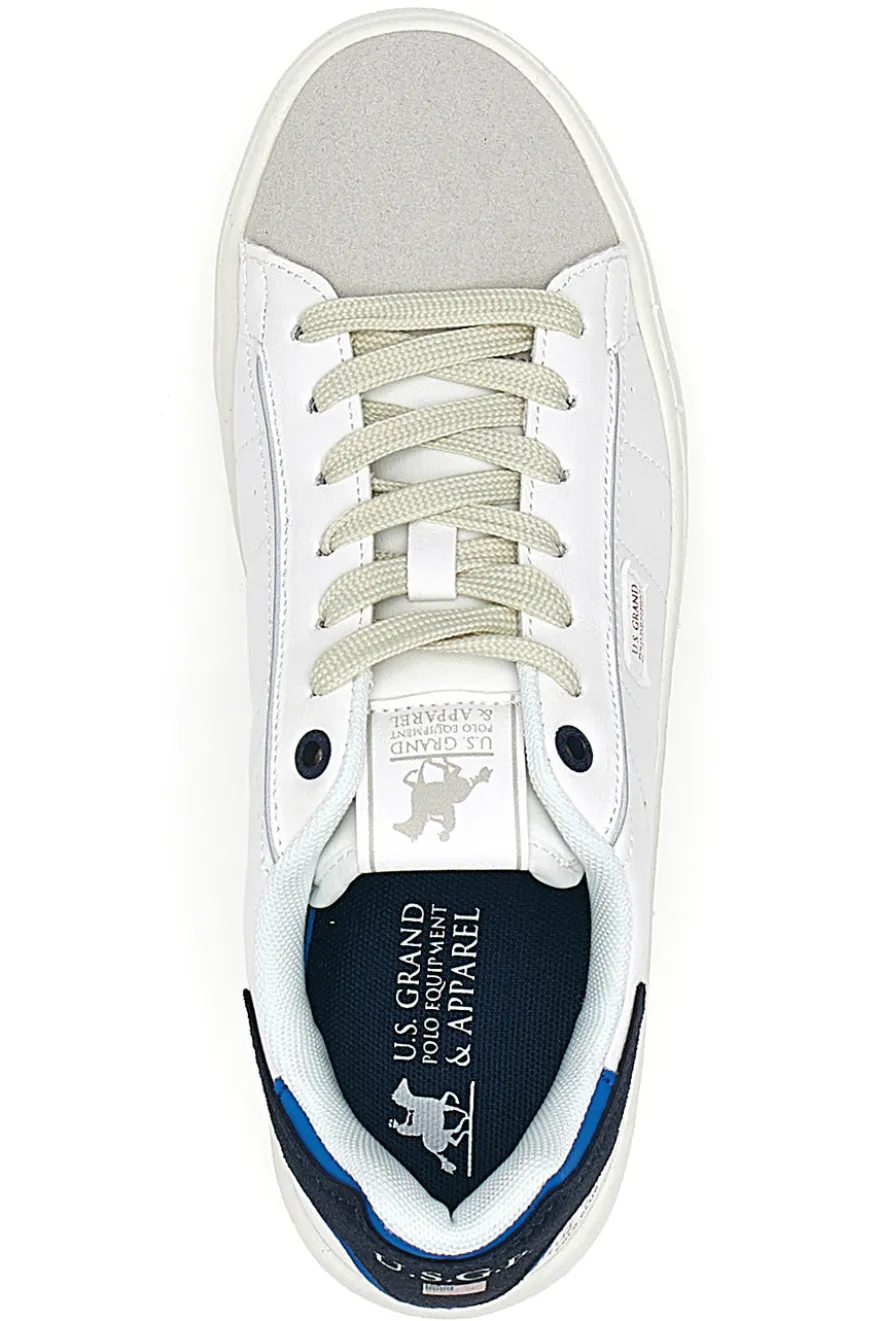 Sneakers Bianche e Navy con Punta Beige U.S.G.POLO JOE LTX