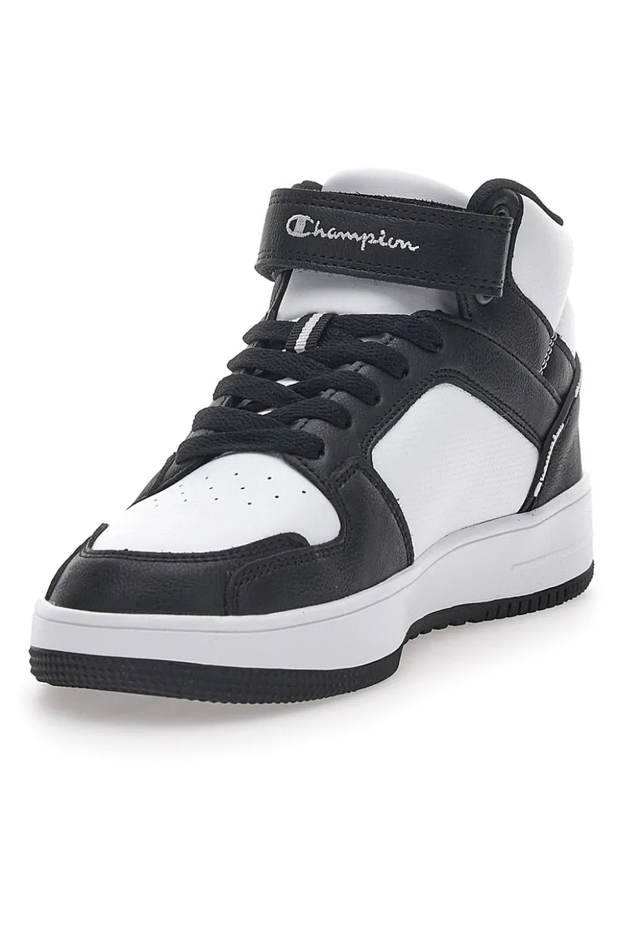 Sneakers Bianche e Nere Alte Champion Rebound 2.0 Mid B GS