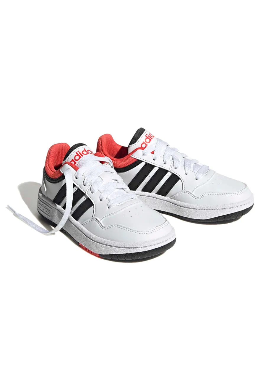 Sneakers bianche e nere basse Adidas Hoops 3.0 K