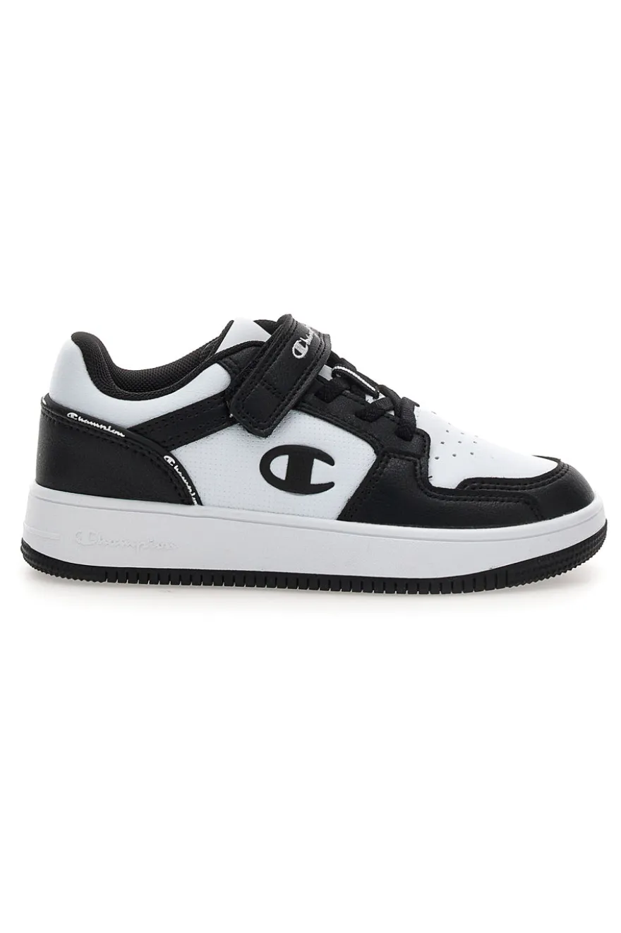 Sneakers bianche e nere con strappo Champion RD18 2.0 Low B PS