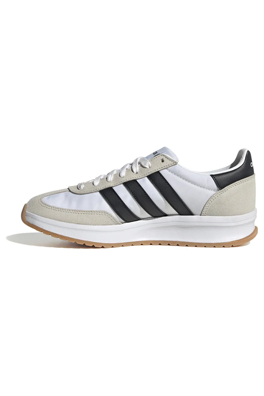 Sneakers bianche e nere con tomaia in pelle ADIDAS RUN 70s 2.0