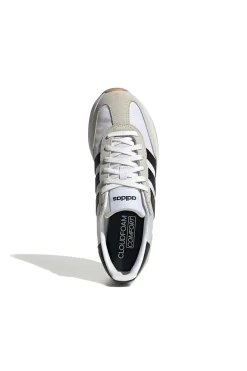 Sneakers bianche e nere con tomaia in pelle ADIDAS RUN 70s 2.0
