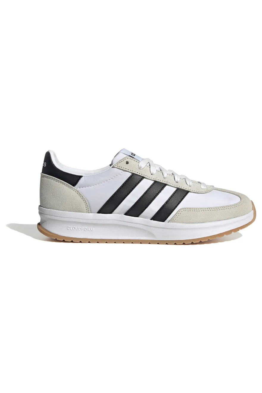 Sneakers bianche e nere con tomaia in pelle ADIDAS RUN 70s 2.0