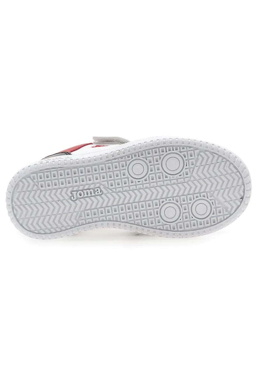 Sneakers Bianche e Nere con Velcro JOMA PLATEA LOW JR 2506