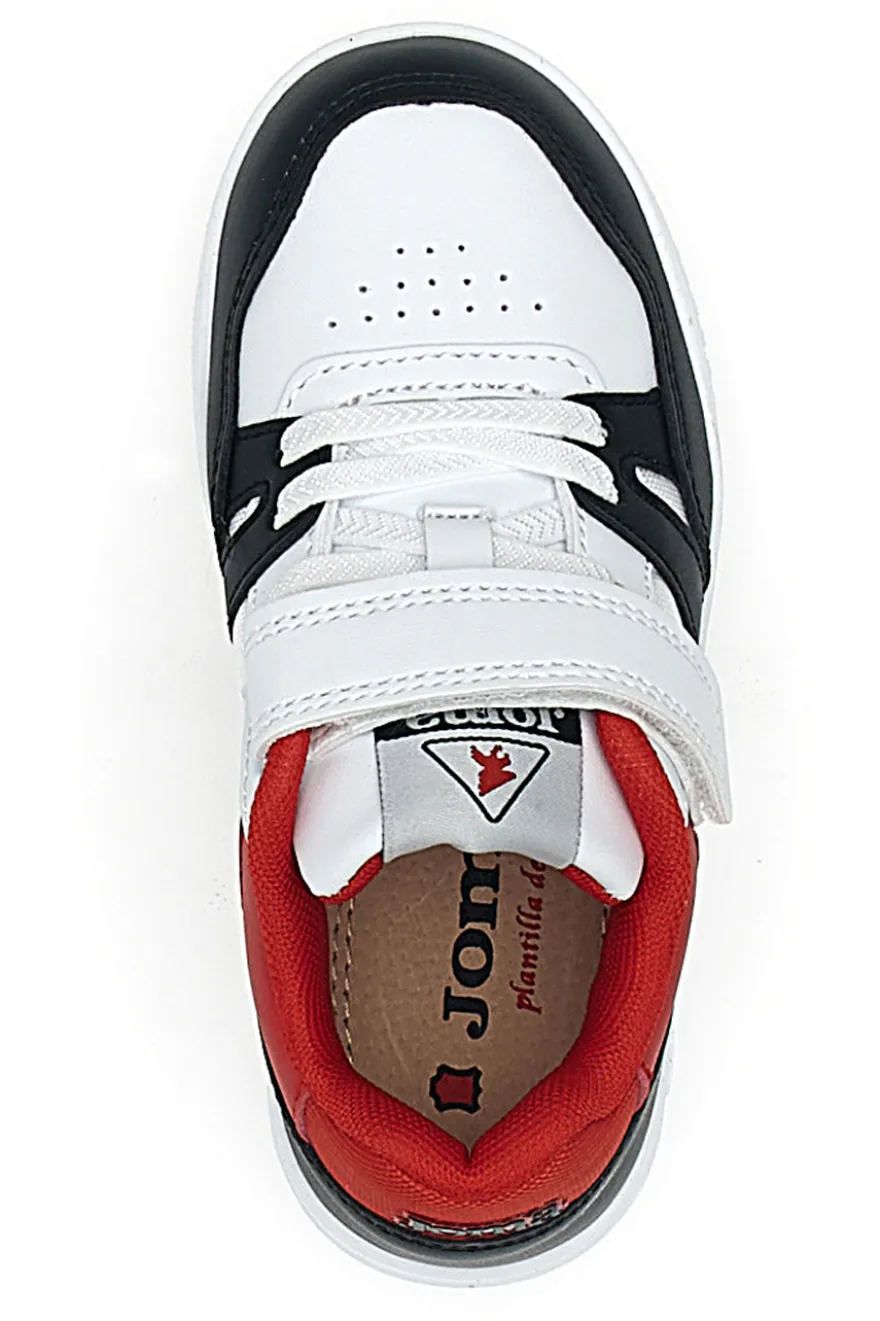 Sneakers Bianche e Nere con Velcro JOMA PLATEA LOW JR 2506