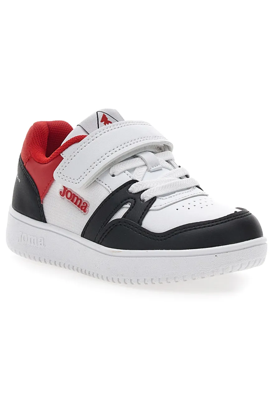 Sneakers Bianche e Nere con Velcro JOMA PLATEA LOW JR 2506