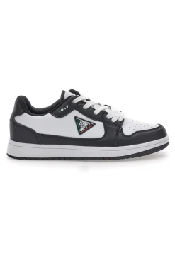 Sneakers Bianche e Nere Con Lacci Leone M075S9LOW