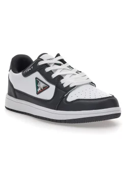Sneakers Bianche e Nere Con Lacci Leone M075S9LOW